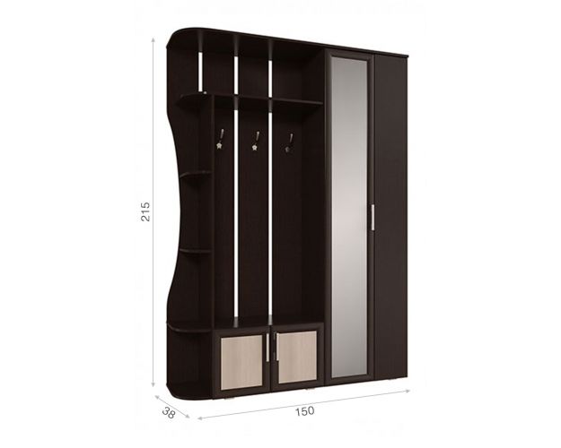 Прихожая Ксения 1 Венге/Лоредо