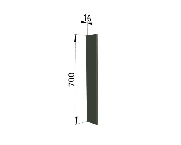 Панель торцевая ПТ 400 Квадро (для шкафа торцевого верхнего) Оливково-зеленый