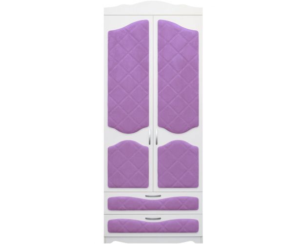 Шкаф 2-х створчатый с ящиками серии Иллюзия 67 Светло-фиолетовый