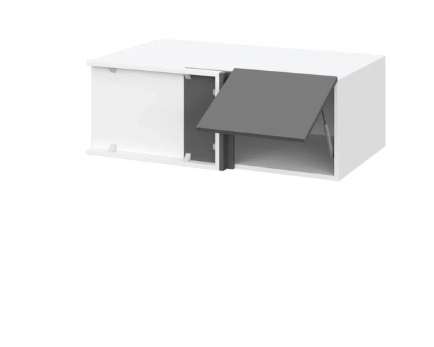 Норд Line ШВУА 1000 Шкаф верхний угловой антресоль (Софт смок/корпус Белый)