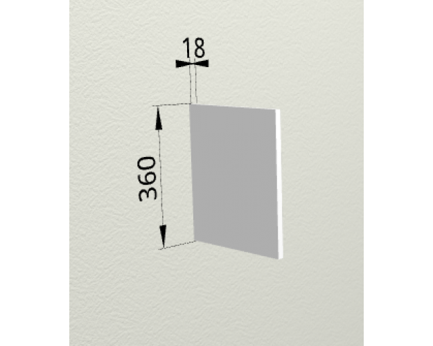 Панель ТПГ55 (для верхних горизонтальных глубоких шкафов) Умбра