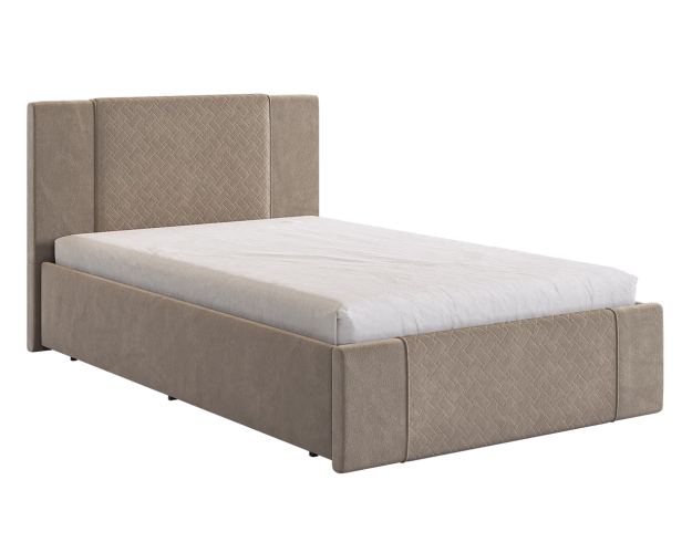 Кровать с основанием Хлоя 1200 латте (велюр)