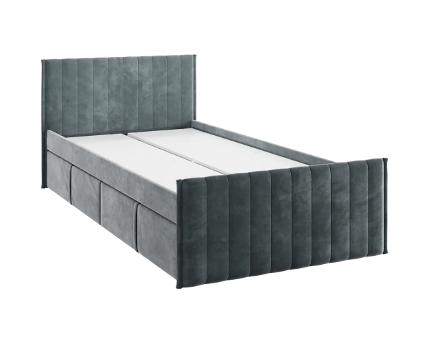 Кровать с ящиками Твикс 900 графит (велюр)
