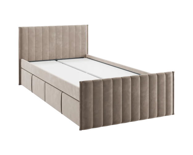 Кровать с ящиками Твикс 900 латте (велюр)