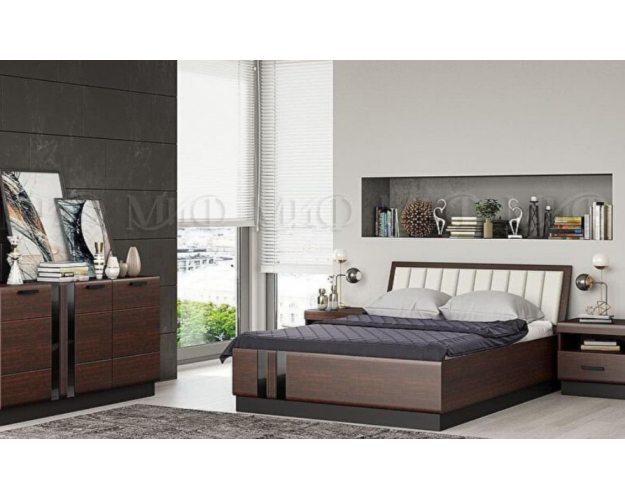 Магнолия Коллекция мебели Комплект мебели (Кровать 1,6м с ортопедом Дерево/Орех)
