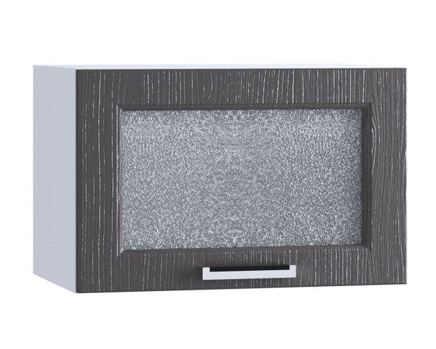 Шкаф верхний горизонтальный со стеклом 500, ШВГС 500 (Клен серый/корпус белый)