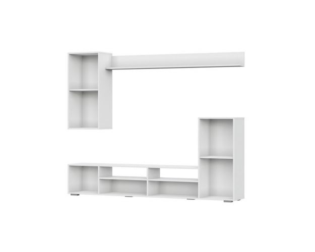 Мебель для гостиной МГС 4 (Белый/Цемент светлый)