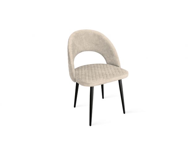 Стул «Гэтсби» К1К Черный/Микровелюр Wellmart Latte